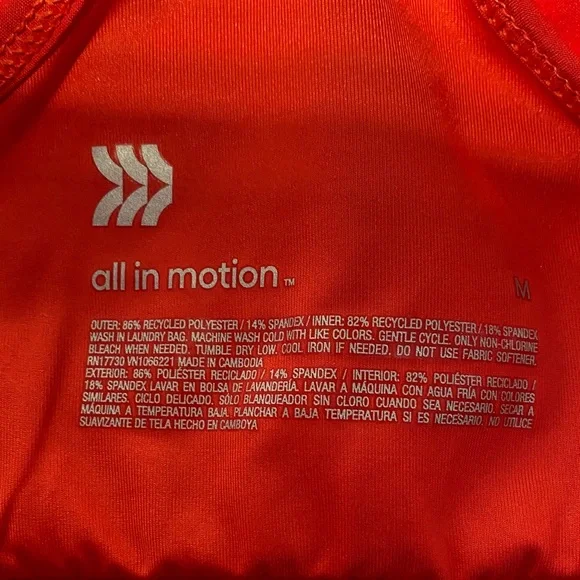 All in Motion Women's Red Flex Strappy Athletic Dress Size Medium - Picture 9 of 9